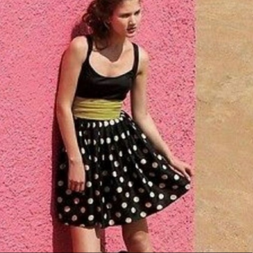 Corey Lynn Calter Slice of Lime Polka Dot Dress